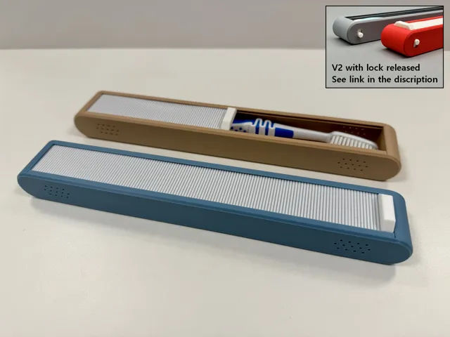 Sliding case for toothbrushes (non-electric)