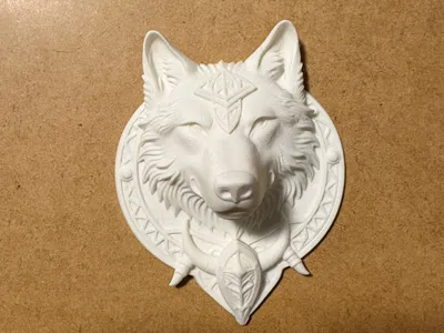Wolfshead viking plaque