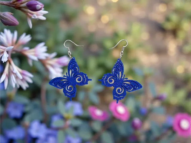 Tribal butterfly earrings