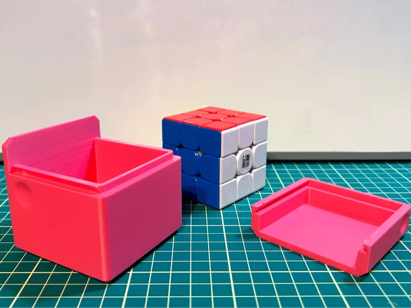 Rubik's Cube Storage Box with Sliding Lid