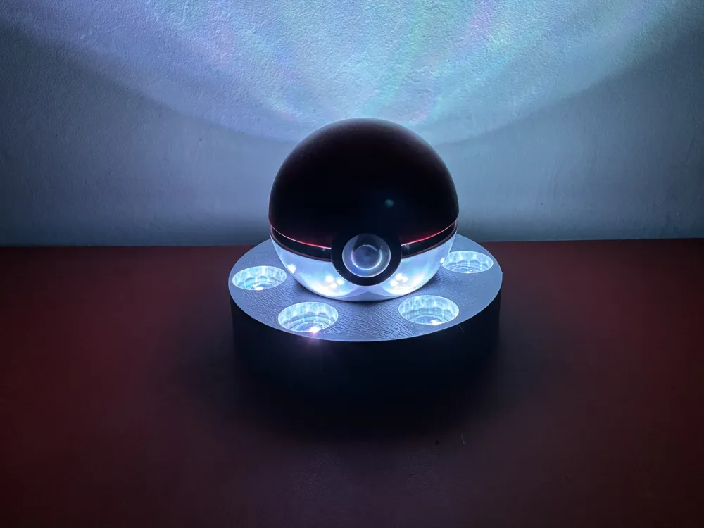Pokéball Tin Display Stand with RGB LED Tea Lights - Free 3D Print ...