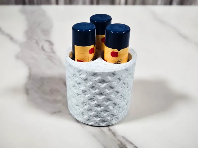 Triple Lip Balm Holder 3 ChapStick Organizer