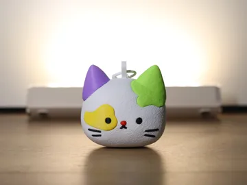 Modelo para impresión 3D: 猫猫研究所01号:BU布丨拼色补丁绒毛猫咪挂件 - 全分件 — vista de referencia 4