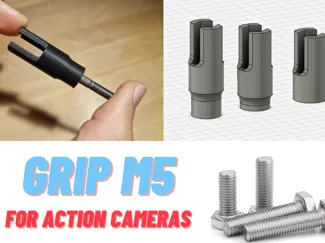 Hex Bolt M5 Grip for Action Cameras (30 -> 50mm)