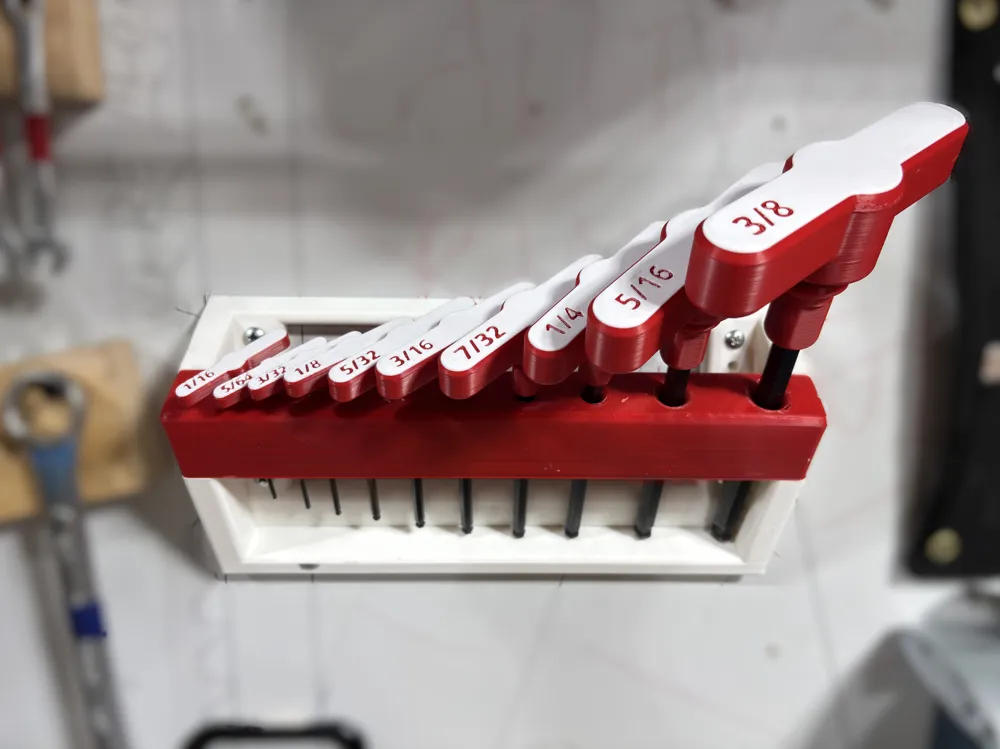 Angled Allen Key Wall Rack - Free 3D Print Model - MakerWorld
