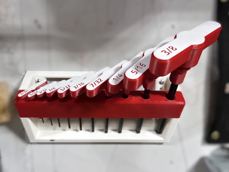 Angled Allen Key Wall Rack 