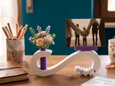 Infinity Bond Mother's Day Small Vase&Photo insert