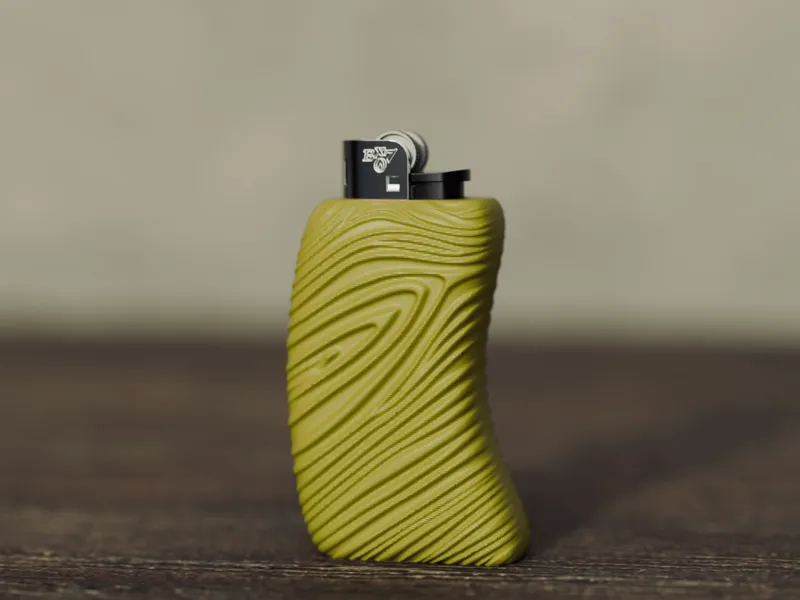 Wavy Bic lighter case