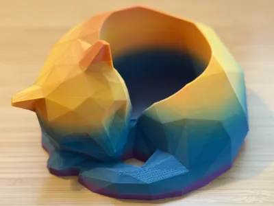 Low Poly Cat Planter