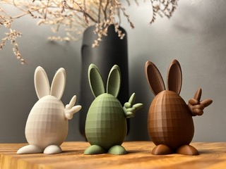 Peace Bunny-Cute Easter Rabbit Figurine 