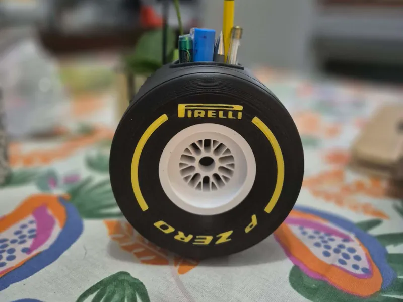 Racing Tire Pen Holder | Formula Style Desktop