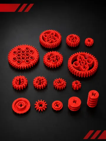 Modelo para impresión 3D: Legotechnik kompatible Zahnräder — vista de referencia 2