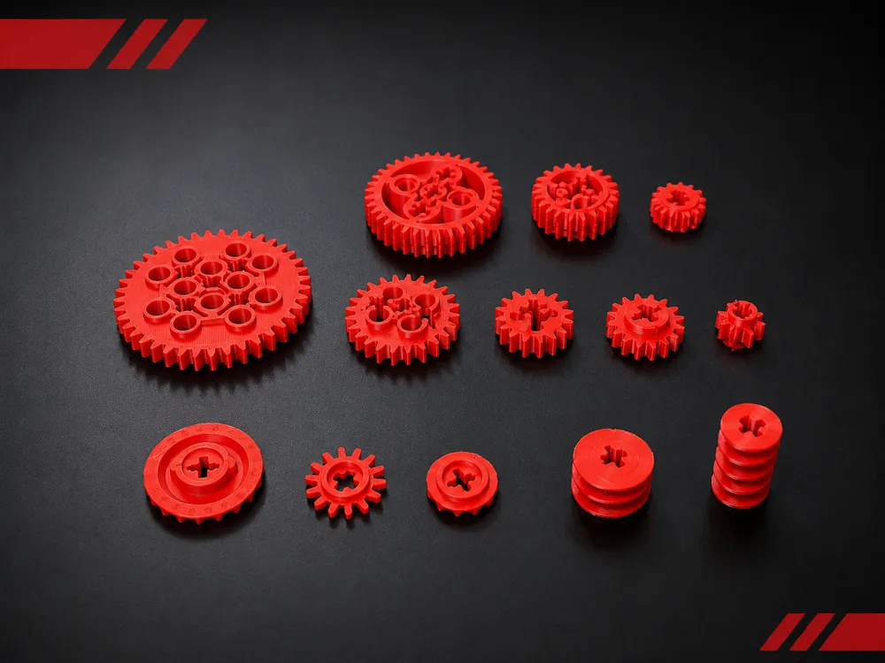 Modelo para impresión 3D: Legotechnik kompatible Zahnräder. Referencia del modelo original.