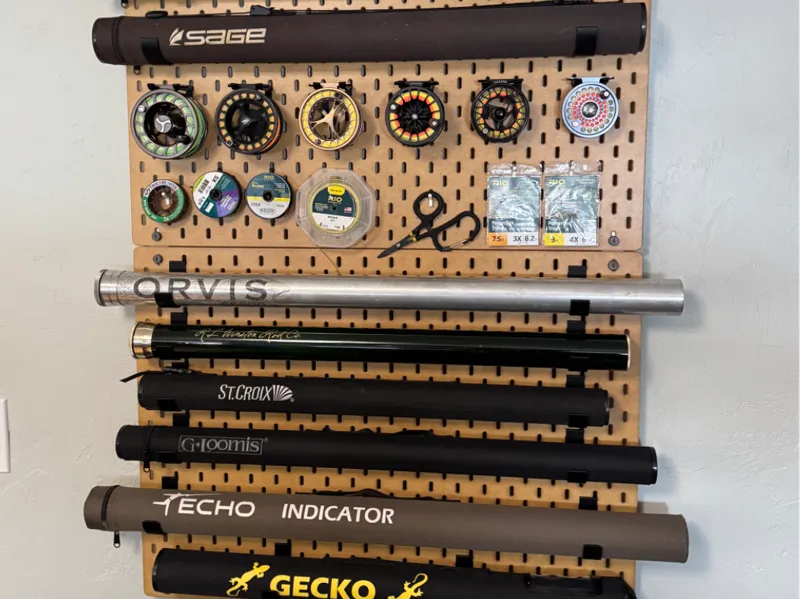 Fly Rod Tube Holders for IKEA Skådis Pegboard
