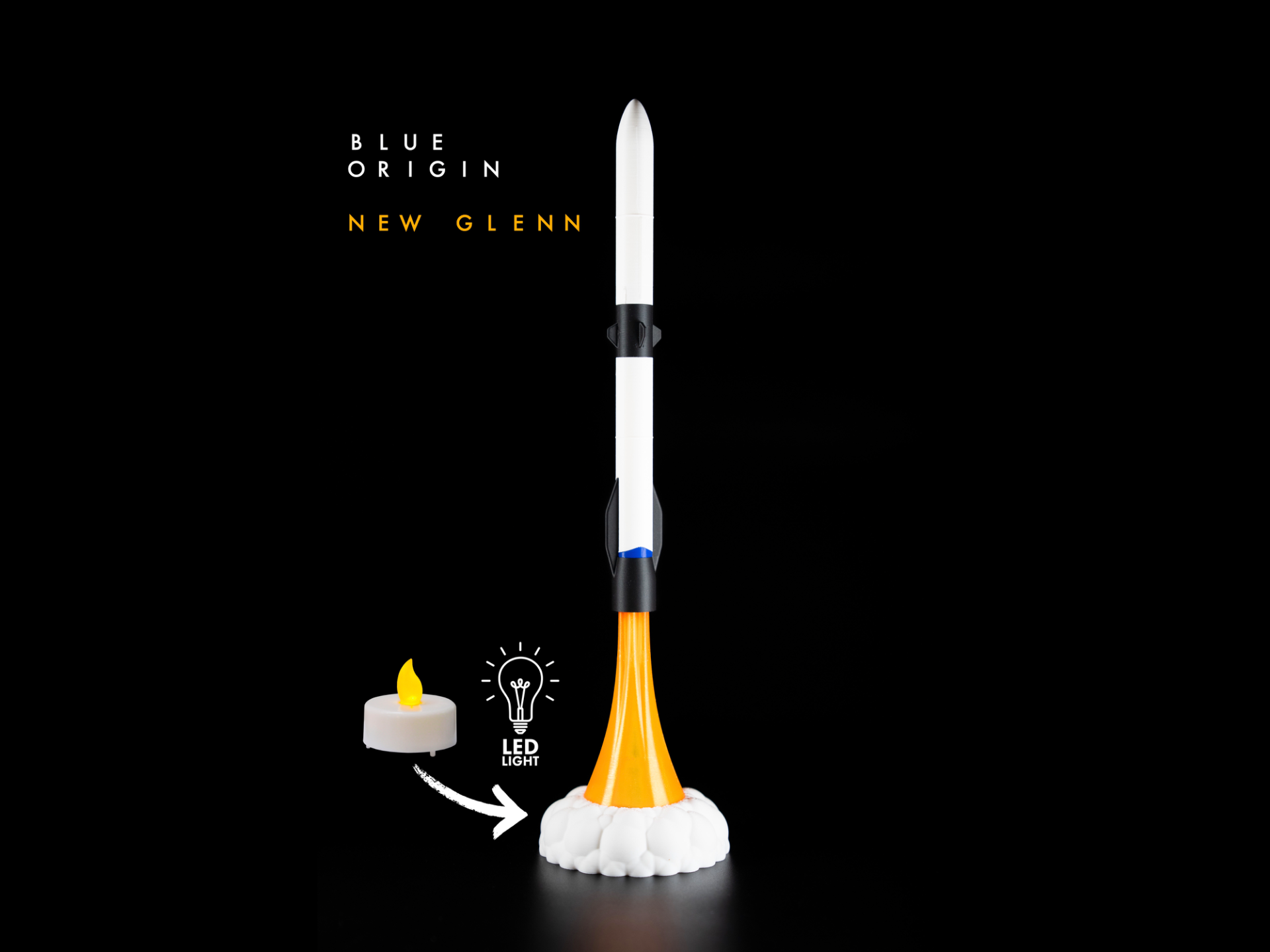 Blue Origin New Glenn Rocket Diorama (no AMS)