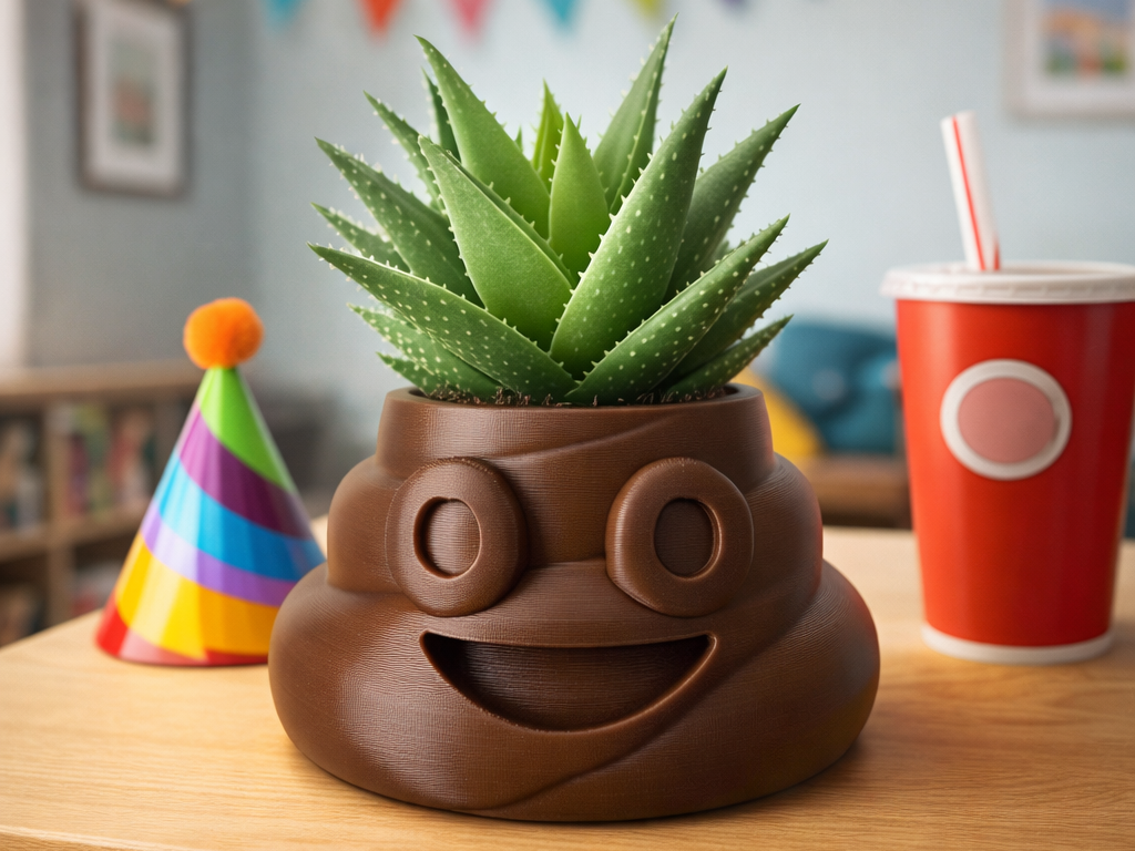 Poop Emoji Planter
