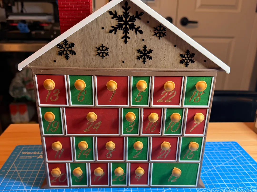 Mixed Media Advent Calendar - 3d print + Laser - Free 3D Print Model ...