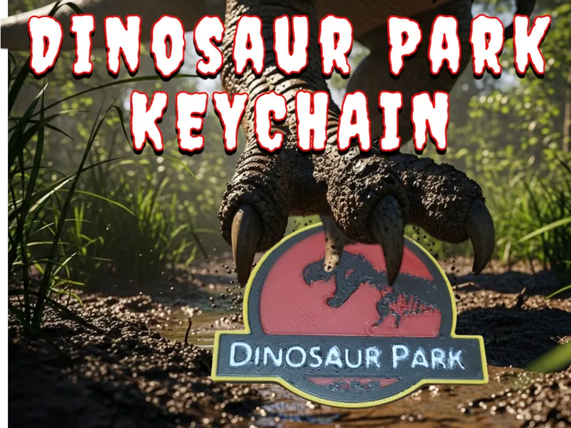 Dinosaur Park Keychain