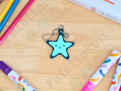 Cartoon Starfish Keychain