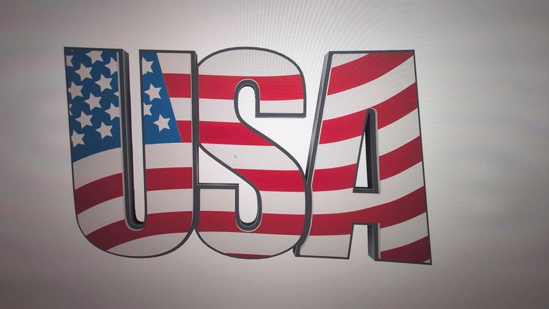 USA LED Lightbox Sign - Modern Shelf Decor