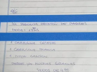 regla guia para escritura