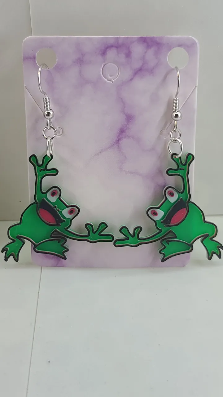 4 Frog Earrings view 3