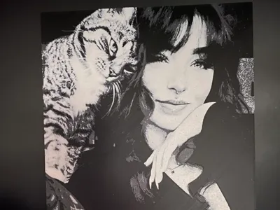Cat and Woman