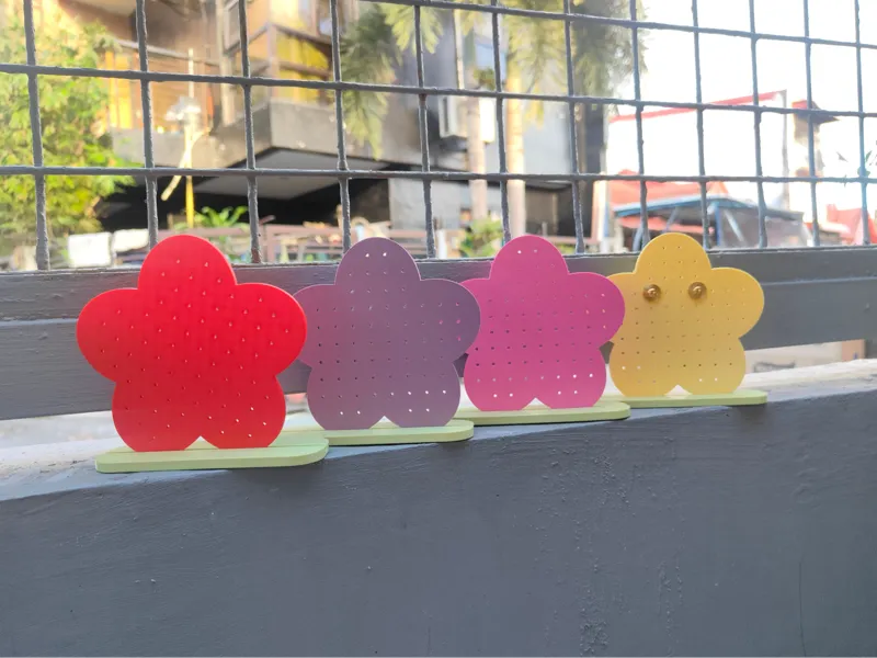 FLOWER EARRING PEG BOARD ACCESSORIES