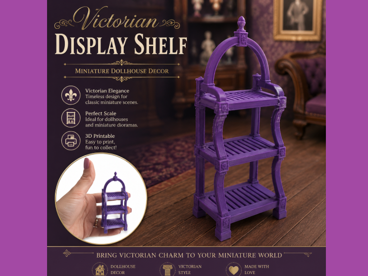 Elegant Victorian Display Shelf  Miniature