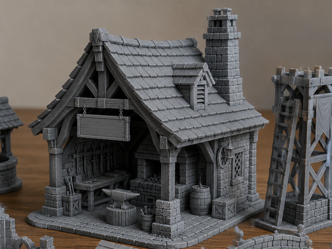 Medieval Blacksmith | Tabletop Terrain | Custom