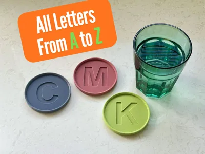 Letter Coasters for Family Members