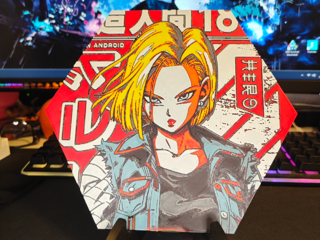 Hueforge Androide 18 (Dragon Ball Z) modo panal