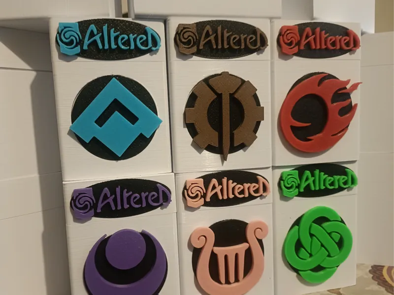 Altered deck box with logos