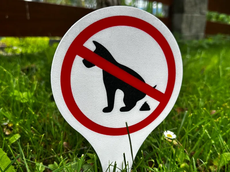 No Dog Pooping Sign – Garden & Lawn Marker