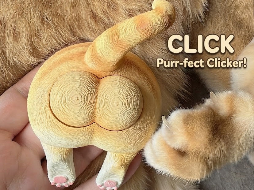 Cat butt cat ball clicker 猫蛋蛋点击器 咔哒 猫屁股 cat booty - 1