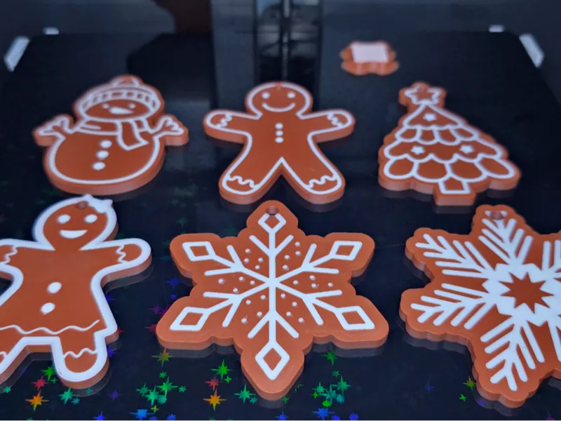 Gingerbread style ornaments
