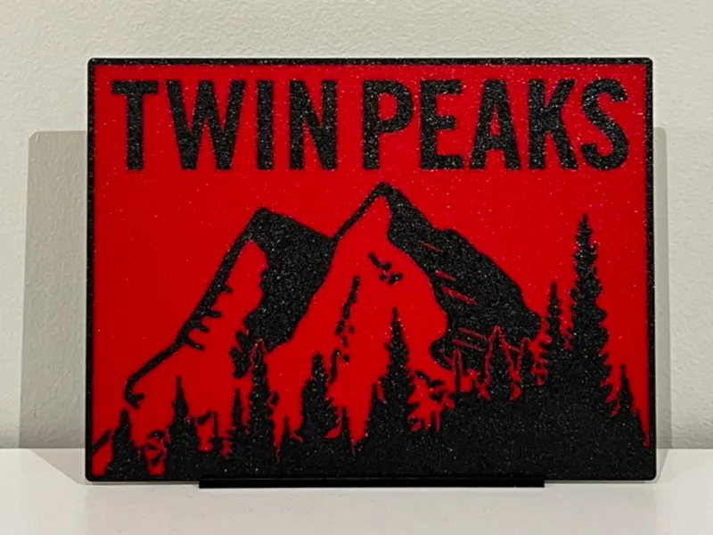 Twin peaks hueforge wall art