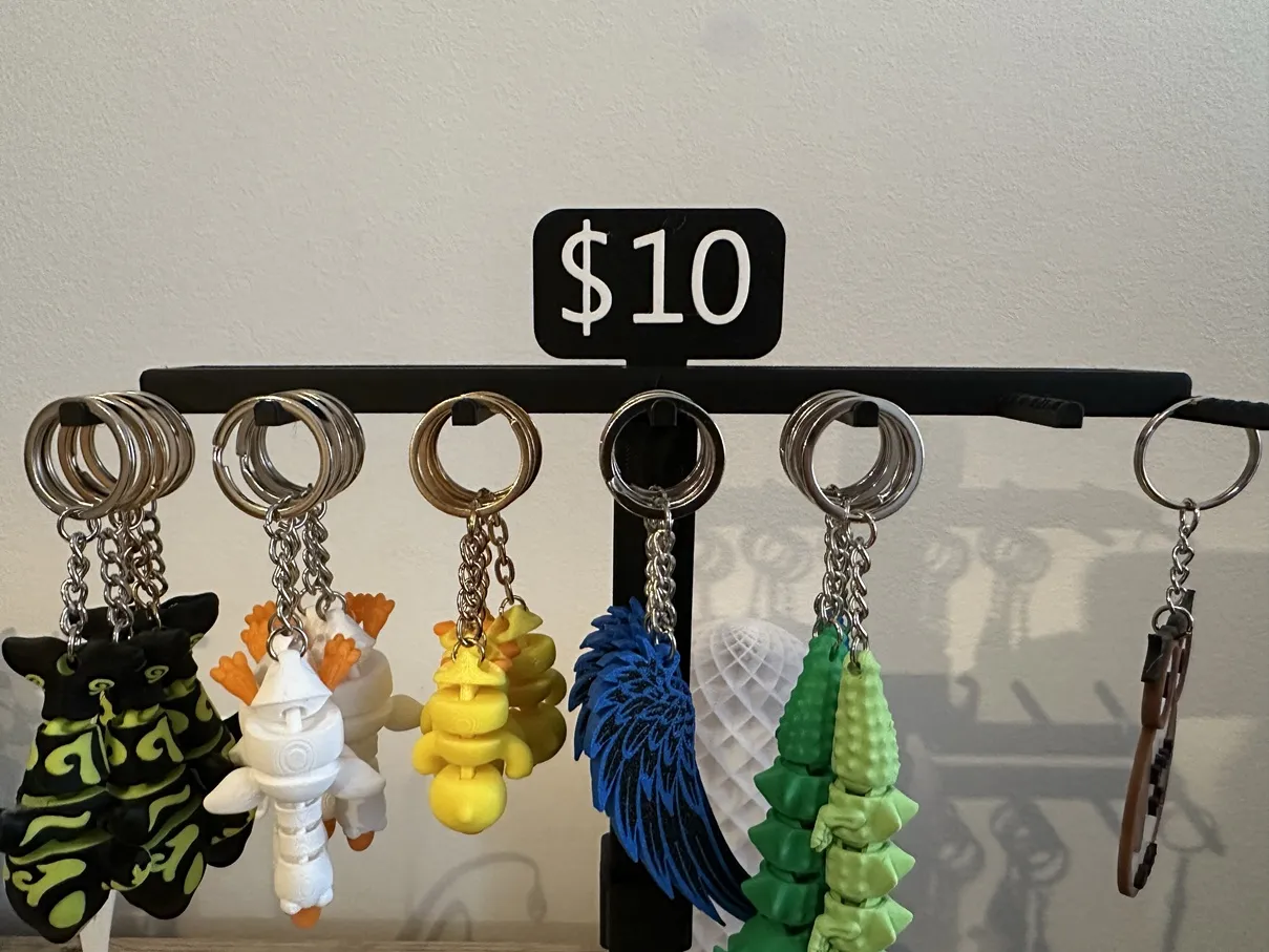 Keychain display stand view 3