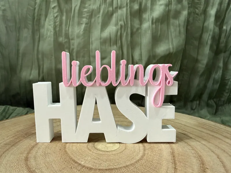 Schriftzug "lieblings Hase"