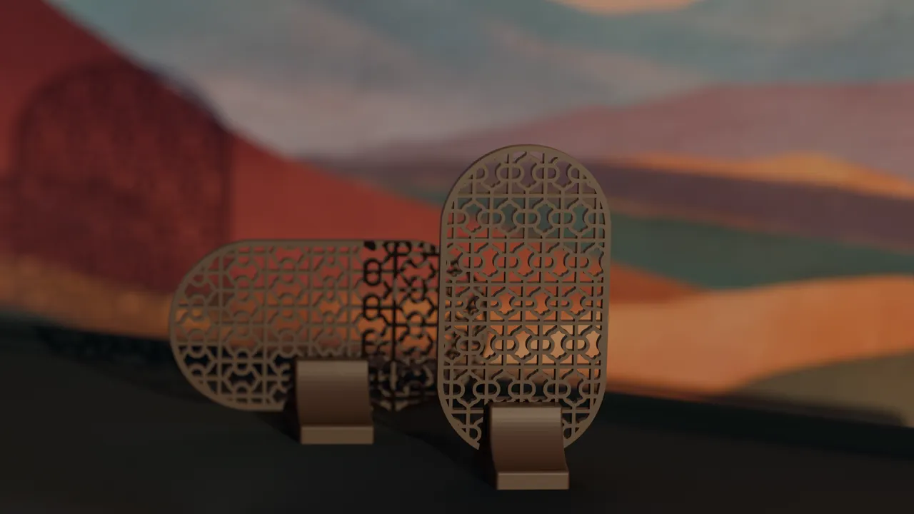 Earring Display Stand - Chinese Ruyi Lattice view 4
