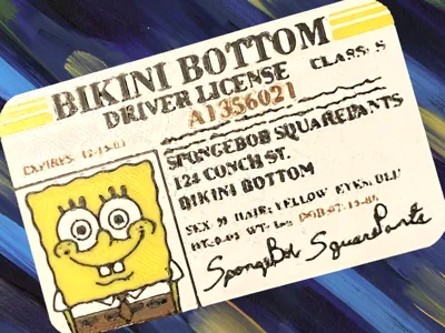 Spongebob Driver Licence
