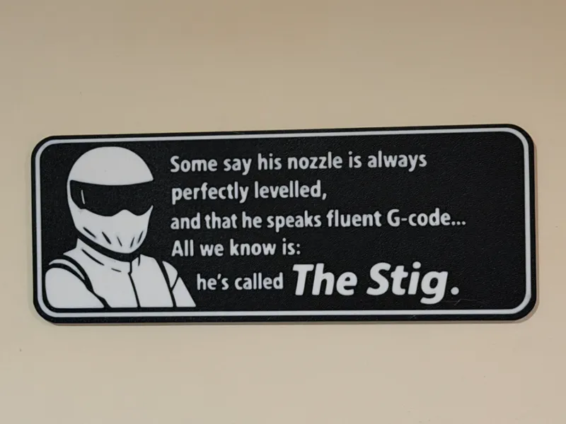 Plaque The Stig