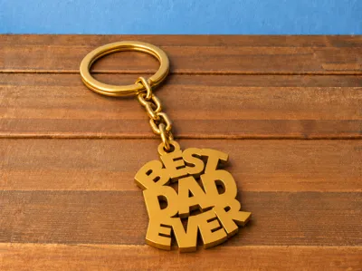 Best Dad Ever Keychain | Father's Day Gift keyring
