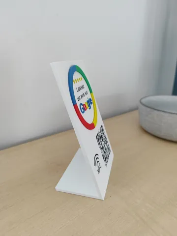 Letrero o emblema decorativo: Présentoir avis Google - NFC + QR interchangeable — vista de referencia 4