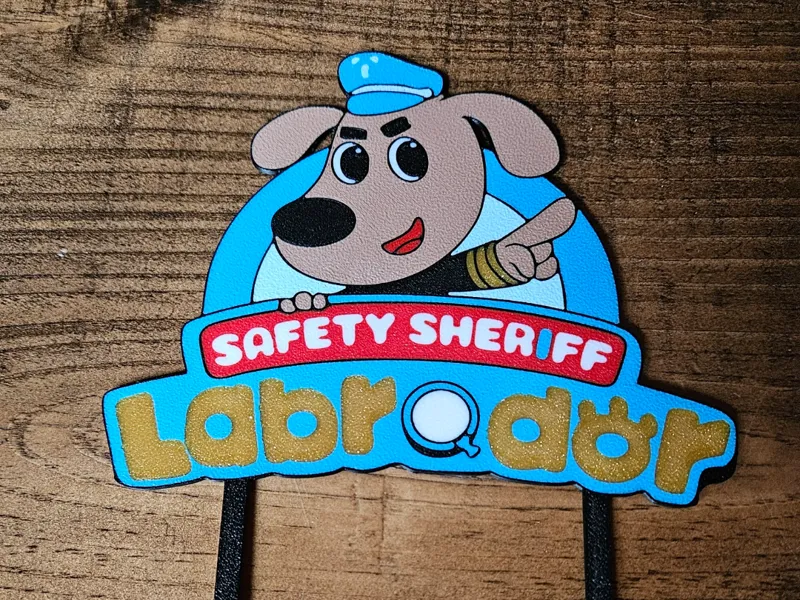 Sheriff Labrador Cake Topper