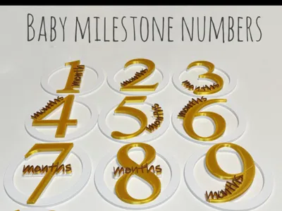 Baby Birth Number - Adorable Milestone Markers 