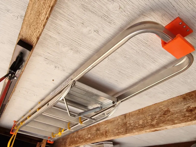 Step ladder ceiling mount