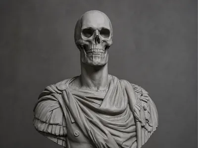 Memento Mori Vanitas Skull Bust