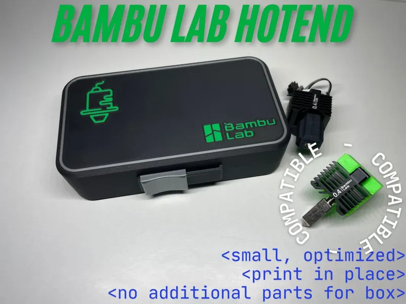 Hotends/nozzles box for BambuLab - print in place