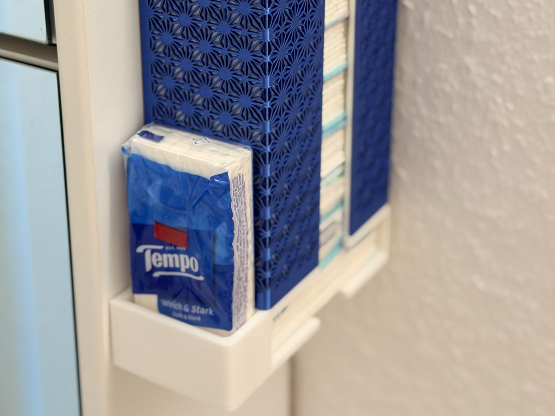 Pocket Tissue Dispenser Wall-Mount Kumiko Pattern